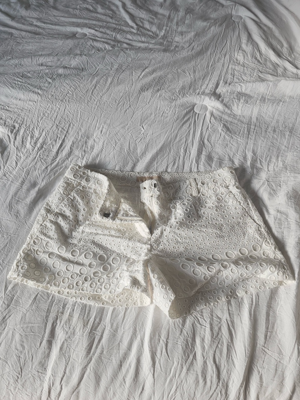 MICHAEL Michael Kors White Eyelet Lace Shorts